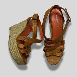 VIA SPIGA Karla Strappy Wedge Espadrilles Size 9